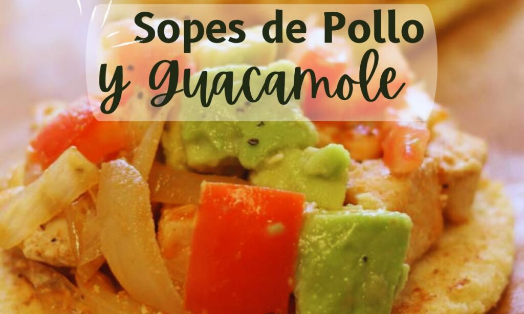 Sopes de Pollo y Guacamole